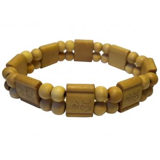 Fako Bijoux® - Buddha Armband - Tibet - Lichtbruin