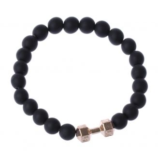 Fako Bijoux® - Buddha Armband - Halter Goudkleurig - Zwart