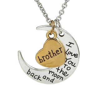 Fako Bijoux® - Ketting - Brother, I Love You To The Moon And Back