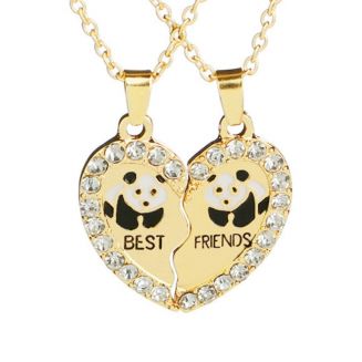 Fako Bijoux® - Vriendschapsketting - Best Friends - Panda - Goudkleurig