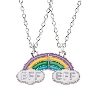 Fako Bijoux® - Vriendschapsketting - BFF - Regenboog - Rainbow
