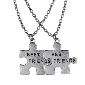 Fako Bijoux® - Vriendschapsketting - Best Friends - Puzzelstukjes Groot