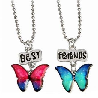 Fako Bijoux® - Vriendschapsketting - Vlinders - BFF Ketting - Best Friends - Butterflies