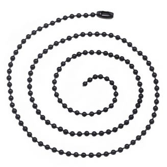 Fako Bijoux® - Bolletjes Ketting - Ball Chain - 2.4mm - 70cm - Zwart