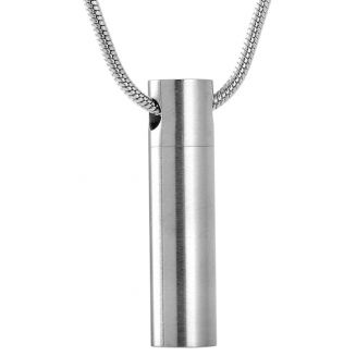 Fako Bijoux® - Ashanger / Assieraad - Cilinder - Edelstaal - 8x33mm - Zilverkleurig