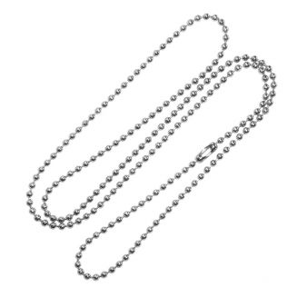 Fako Bijoux® - Bolletjes Ketting - Ball Chain - RVS - Stainless Steel - 2.4mm - 50cm - Zilverkleurig