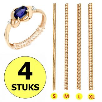 Fako Bijoux® - Ringverkleiner Set - Ring Verkleiner - 4 Stuks Van 10cm - Goudkleurig
