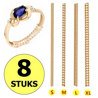 Fako Bijoux® - Ringverkleiner Set - Ring Verkleiner - 8 Stuks Van 10cm - Goudkleurig