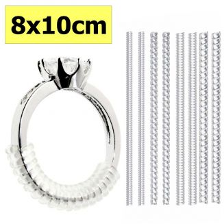 Fako Bijoux® - Ringverkleiner Set - Ring Verkleiner - 8x10cm - Transparant + GRATIS Zilverwerk Doekje