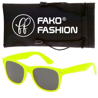 Fako Fashion® - Heren Zonnebril - Dames Zonnebril - Classic - UV400 - Fluo Geel