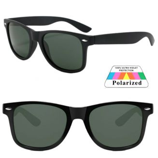 Fako Sunglasses® - Zonnebril Classic Polarised - Polariserend - Gepolariseerd - Heren Zonnebril - Dames Zonnebril - Mat Zwart - Donkergroen
