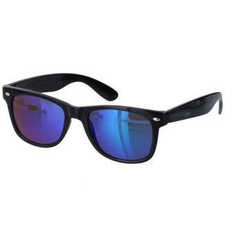 Heren Zonnebril - Dames Zonnebril - UV400 - Zwart - Spiegel Blauw/Groen