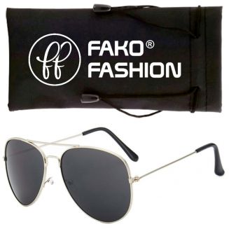 Fako Fashion® - Pilotenbril - Piloot Zonnebril - Heren Zonnebril - Dames Zonnebril - Zilver - Zwart