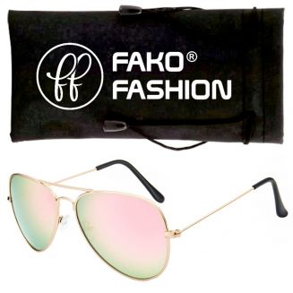 Fako Fashion® - Pilotenbril - Piloot Zonnebril - Heren Zonnebril - Dames Zonnebril - Goud - Roze