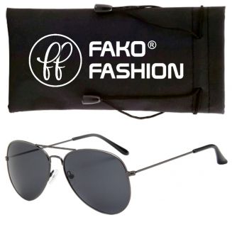 Fako Fashion® - Pilotenbril - Piloot Zonnebril - Heren Zonnebril - Dames Zonnebril - Antraciet - Grijs