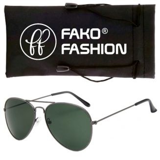 Fako Fashion® - Pilotenbril - Piloot Zonnebril - Heren Zonnebril - Dames Zonnebril - Antraciet - Donkergroen
