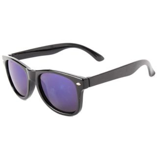 Hidzo Kinder Zonnebril Zwart - UV 400 - Paarse Glazen