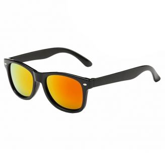 Hidzo Kinder Zonnebril Zwart - UV 400 - Oranje Glazen