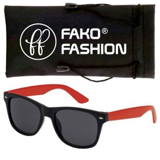 Fako Fashion® - Kinder Zonnebril - Duo - Zwart/Rood