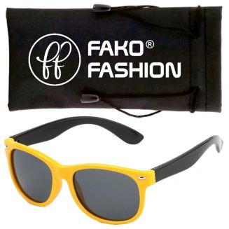 Fako Fashion® - Kinder Zonnebril - Duo - Geel/Zwart