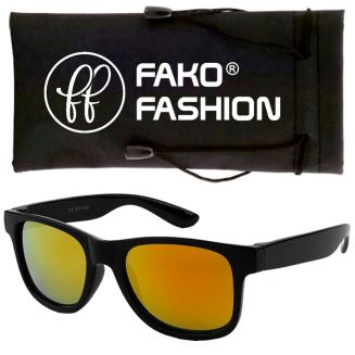 Fako Fashion® - Kinder Zonnebril - DLX - Spiegel Goud/Rood
