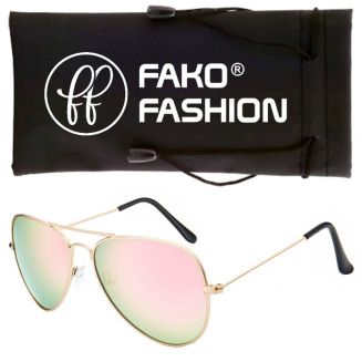 Fako Fashion® - Kinder Pilotenbril - Piloot Zonnebril - Goud - Roze