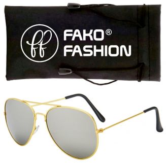 Fako Fashion® - Kinder Pilotenbril - Piloot Zonnebril - Goud - Zilver