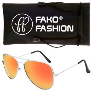Fako Fashion® - Kinder Pilotenbril - Piloot Zonnebril - Zilver - Rood