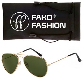 Fako Fashion® - Kinder Pilotenbril - Piloot Zonnebril - Goud - Donkergroen