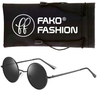 Fako Fashion® - Kinder Zonnebril - Ronde Glazen - Gabber Bril - Zwart