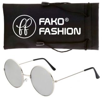 Fako Fashion® - Kinder Zonnebril - Ronde Glazen - Gabber Bril - Zilver - Zilver