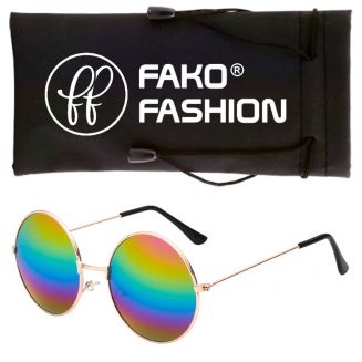 Fako Fashion® - Kinder Zonnebril - Ronde Glazen - Gabber Bril - Regenboog