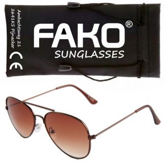 Fako Sunglasses® - Kinder Pilotenbril HQ - Piloot Zonnebril - Bruin