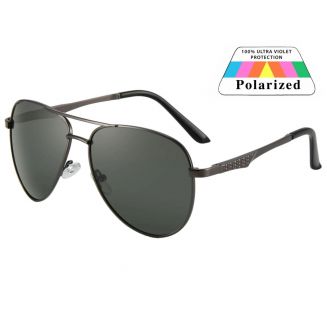 Fako Sunglasses® - Pilotenbril - Piloot Zonnebril - Polariserend - Polarized Zonnebril - Heren Zonnebril - Dames Zonnebril - Model Jamy - Zwart