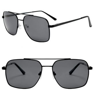 Fako Sunglasses® - Zonnebril Vierkant - Polariserend - Polarized Zonnebril - Heren Zonnebril - Dames Zonnebril - Model Stephan - Zwart