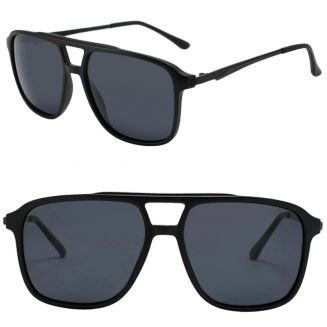 Fako Sunglasses® - Zonnebril Vierkant - Polariserend - Polarized Zonnebril - Heren Zonnebril - Dames Zonnebril - Model Jack - Zwart