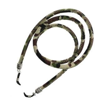 Fako Bijoux® - Brillenkoord - Camouflage - 6mm - 75cm - Groen 