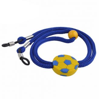 Fako Bijoux® - Brillenkoord - Kids - Nylon - Voetbal - Donkerblauw
