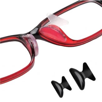 Fako Bijoux® - Anti-slip Neus Pads - Neuskussen Bril - Soft Bescherming Bril - Neuspads - 1.8mm - Medium - Zwart - 5 Paar