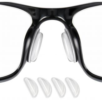 Fako Bijoux® - Anti-slip Neus Pads - Neuskussen Bril - Soft Bescherming Bril - Neuspads - Siliconen - 3mm - Halfrond - Transparant - 5 Paar