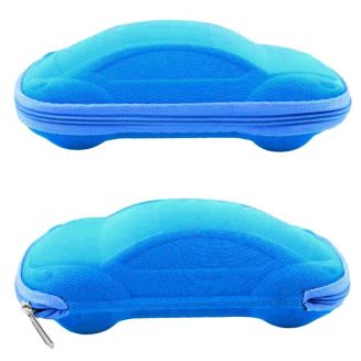 Fako Bijoux® - Brillenkoker - Auto - EVA - Met Rits - Nylon - Lichtblauw