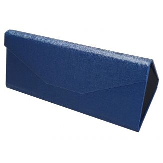 Fako Bijoux® - Brillenkoker - Opvouwbaar - 16x7x6.5cm - Blauw