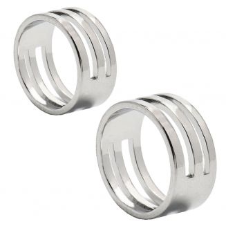 Fako Bijoux® - Set Hulpringen Voor Sieraden Oogjes - Sieraden Maken - Oogjes Openen/Sluiten - 17mm+19mm - Zilver