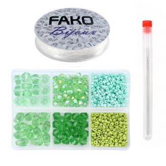 Fako Bijoux® - DIY Kralen Set - Glas Kralen Set - Sieraden Maken - 698 Stuks - Groen