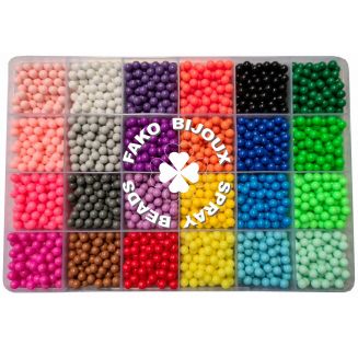 Fako Bijoux® - Magic Water Sticky Spray Beads Box - Klevende Waterkralen - Waterparels - Kinderen - 24 Kleuren - 5mm - 3000 Stuks