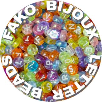 Fako Bijoux® - Letterkralen - Letter Beads - Alfabet Kralen - Sieraden Maken - 500 Stuks - Transparant
