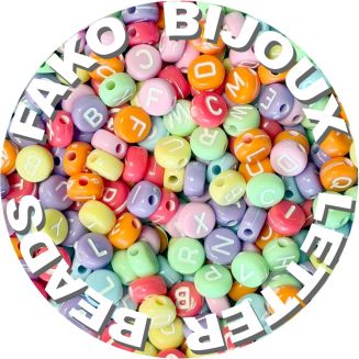 Fako Bijoux® - Letterkralen - Letter Beads - Alfabet Kralen - Sieraden Maken - 500 Stuks - Candy