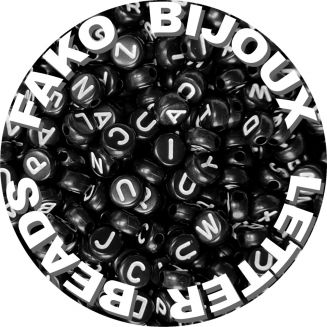 Fako Bijoux® - Letterkralen - Letter Beads - Alfabet Kralen - Sieraden Maken - 500 Stuks - Zwart