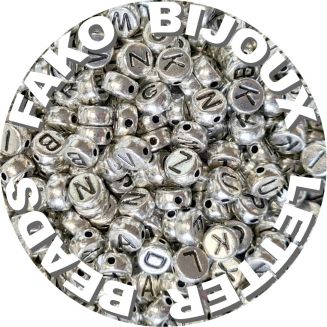 Fako Bijoux® - Letterkralen - Letter Beads - Alfabet Kralen - Sieraden Maken - 500 Stuks - Zilver