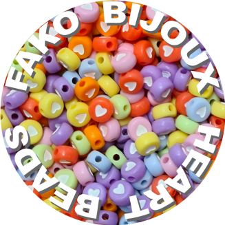 Fako Bijoux® - Hartjes Kralen - Acryl - 7mm - Sieraden Maken - 250 Stuks - Candy